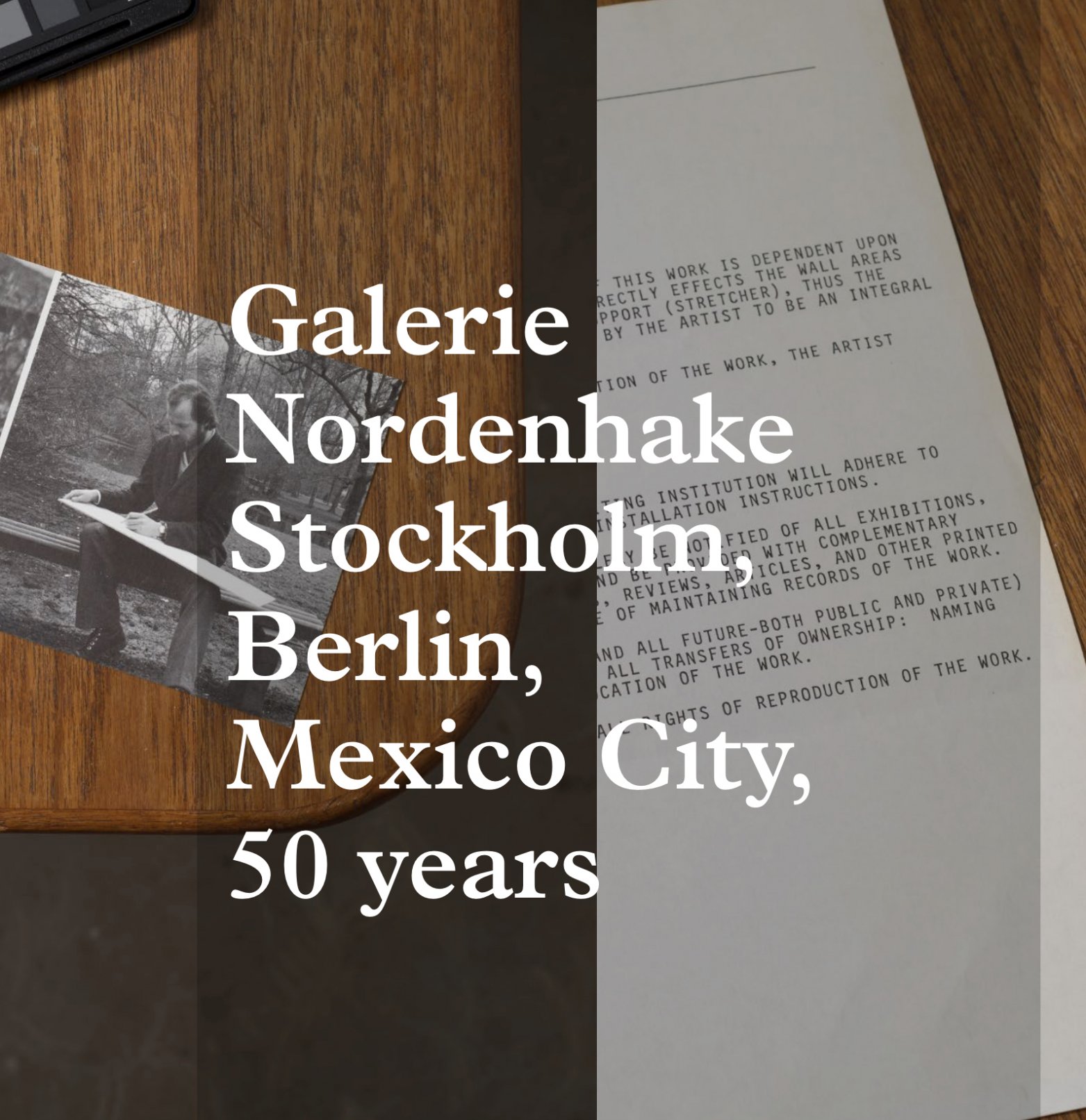 Galerie Nordenhake 50 Years – Berlin