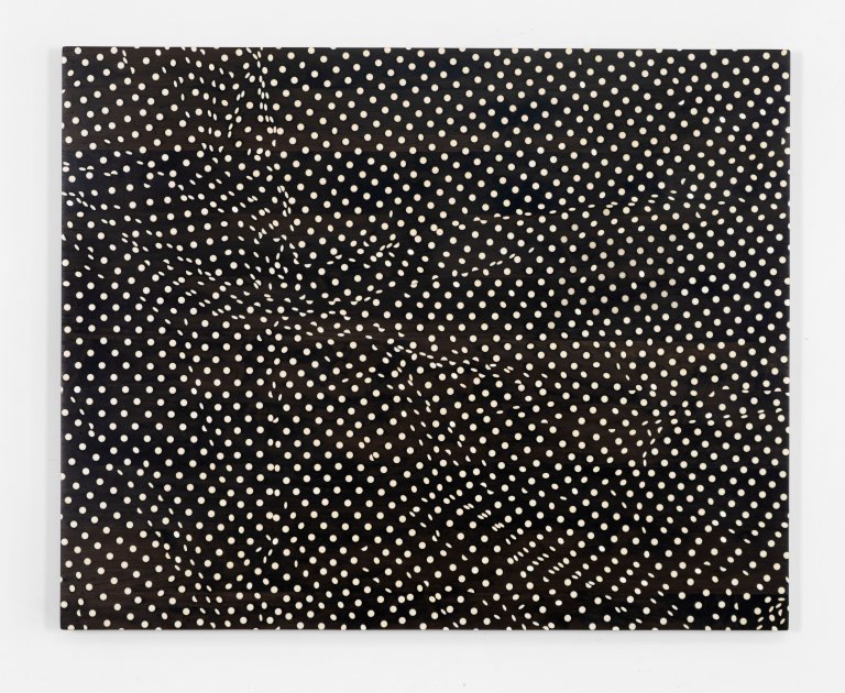 Artwork by Ryan Mrozowski featuring an arrangement of dots. The composition explores repetition and variation, creating a dynamic interplay between pattern and perception.